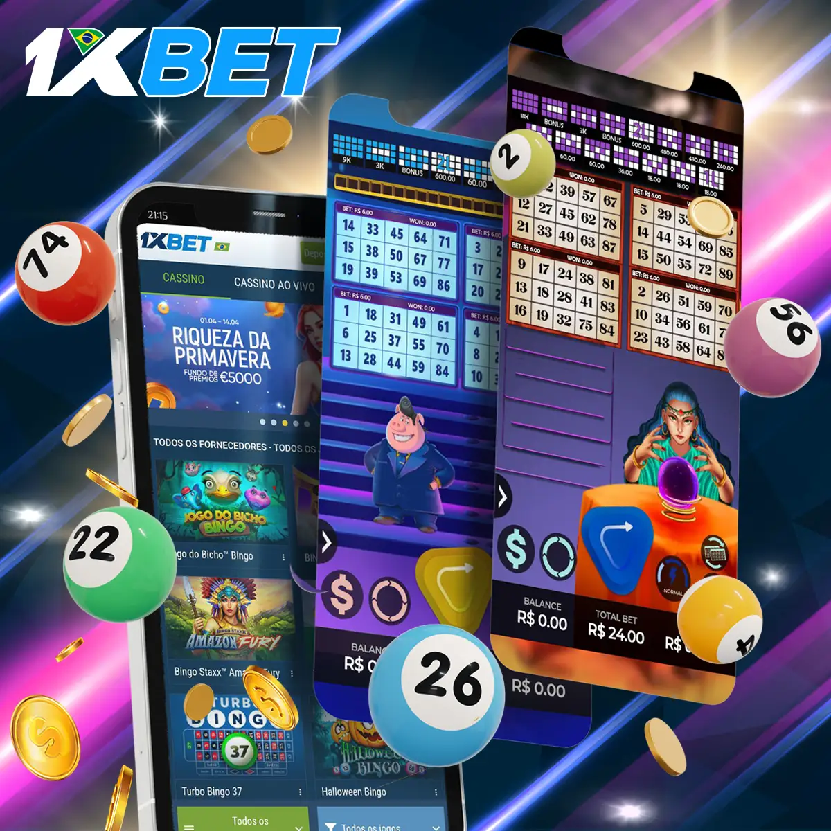 O bingo é um dos jogos mais populares na 1xBet.