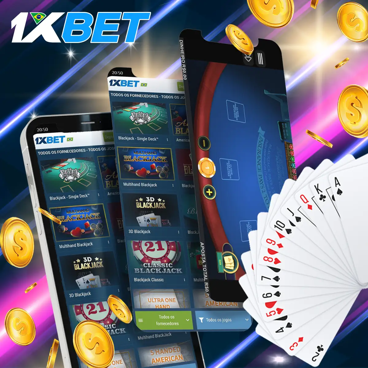 O Blackjack é um dos jogos mais populares na 1xBet.