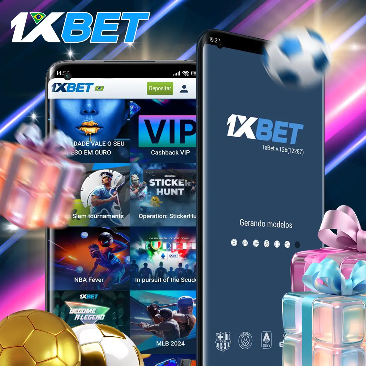 Vários bónus para apostas desportivas na 1xBet.