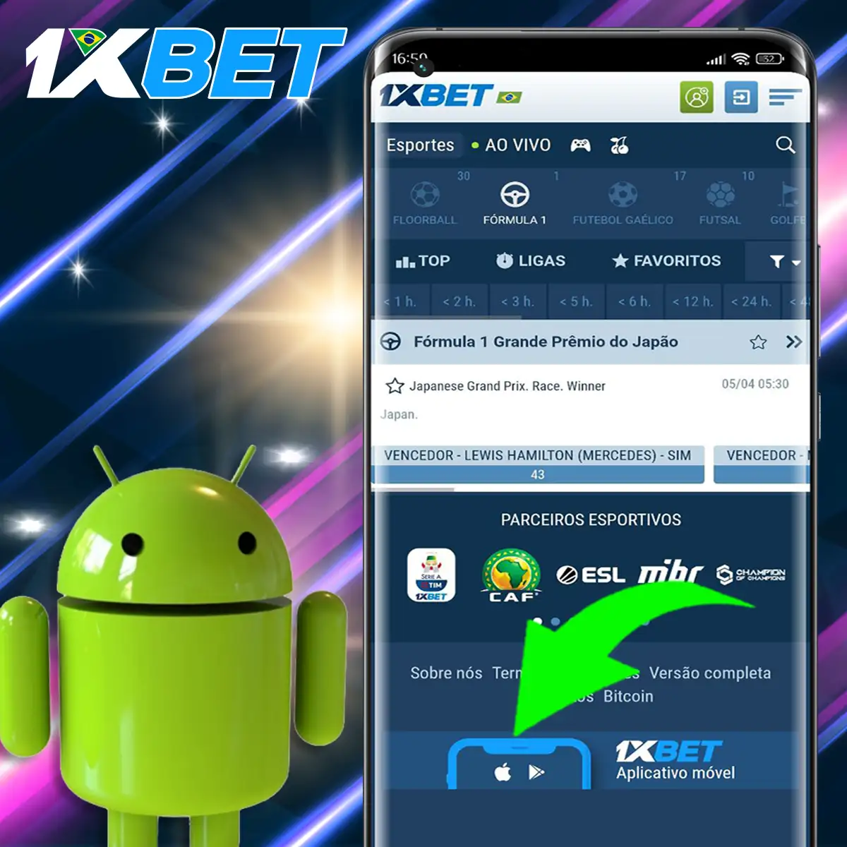 Como descarregar a aplicação 1xBet para Android.