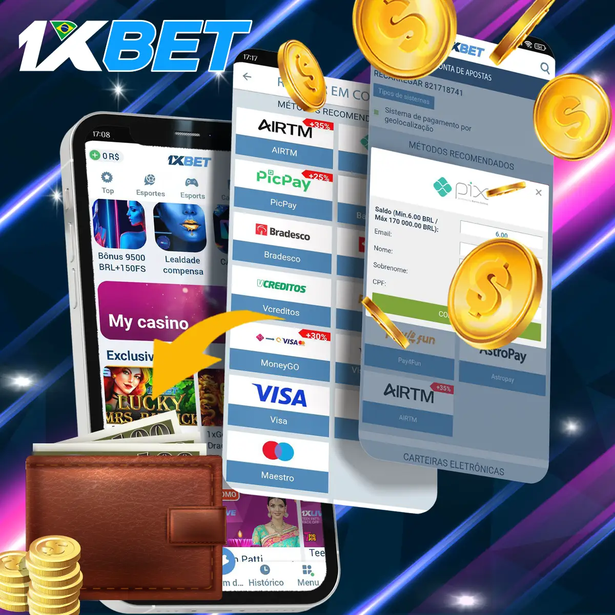 Como posso levantar o meu bónus 1xBet?