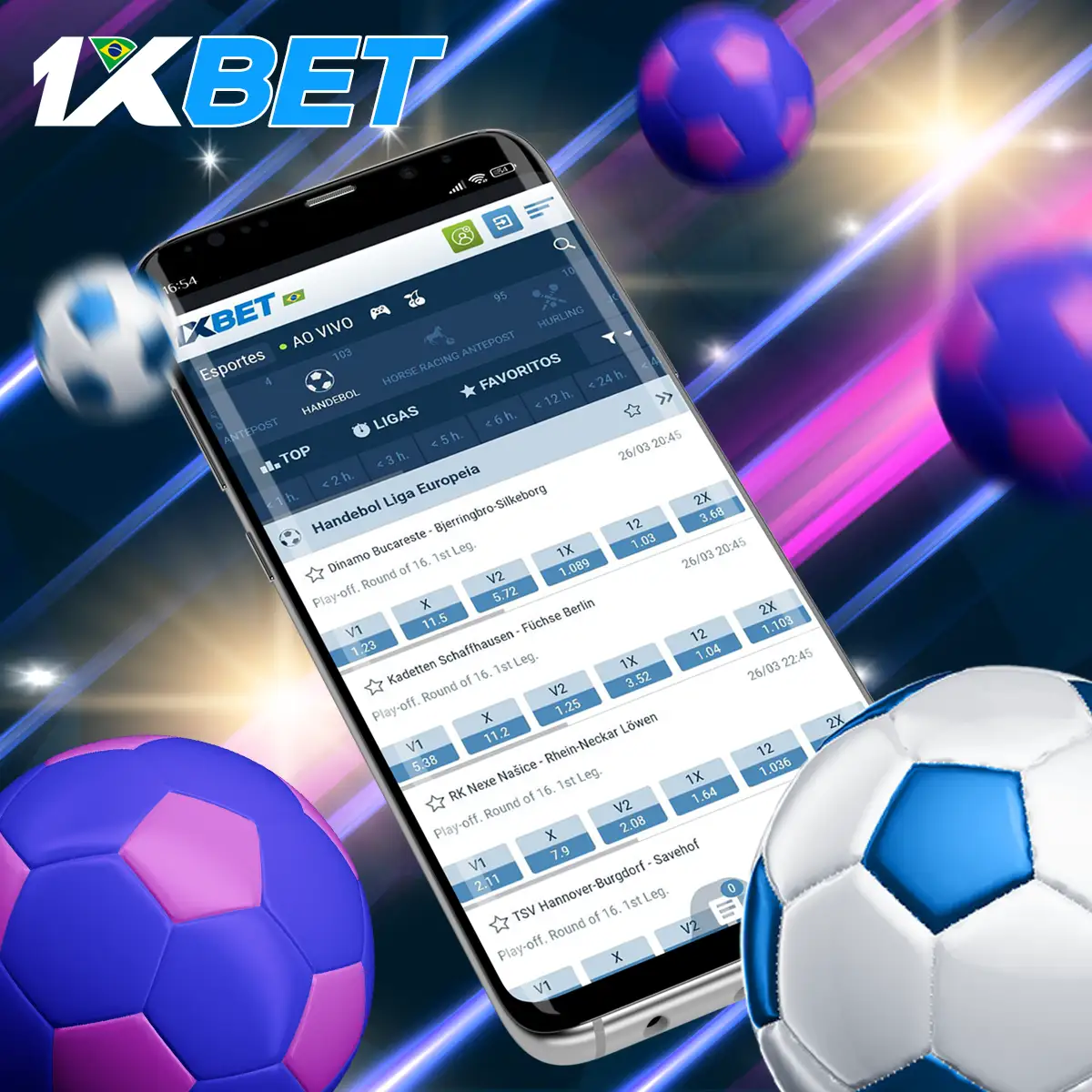 Apostas em handebol na plataforma 1xBet no Brasil.