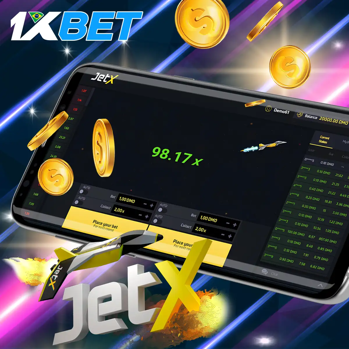 Sobre o jogo JetX na plataforma 1xBet no Brasil.