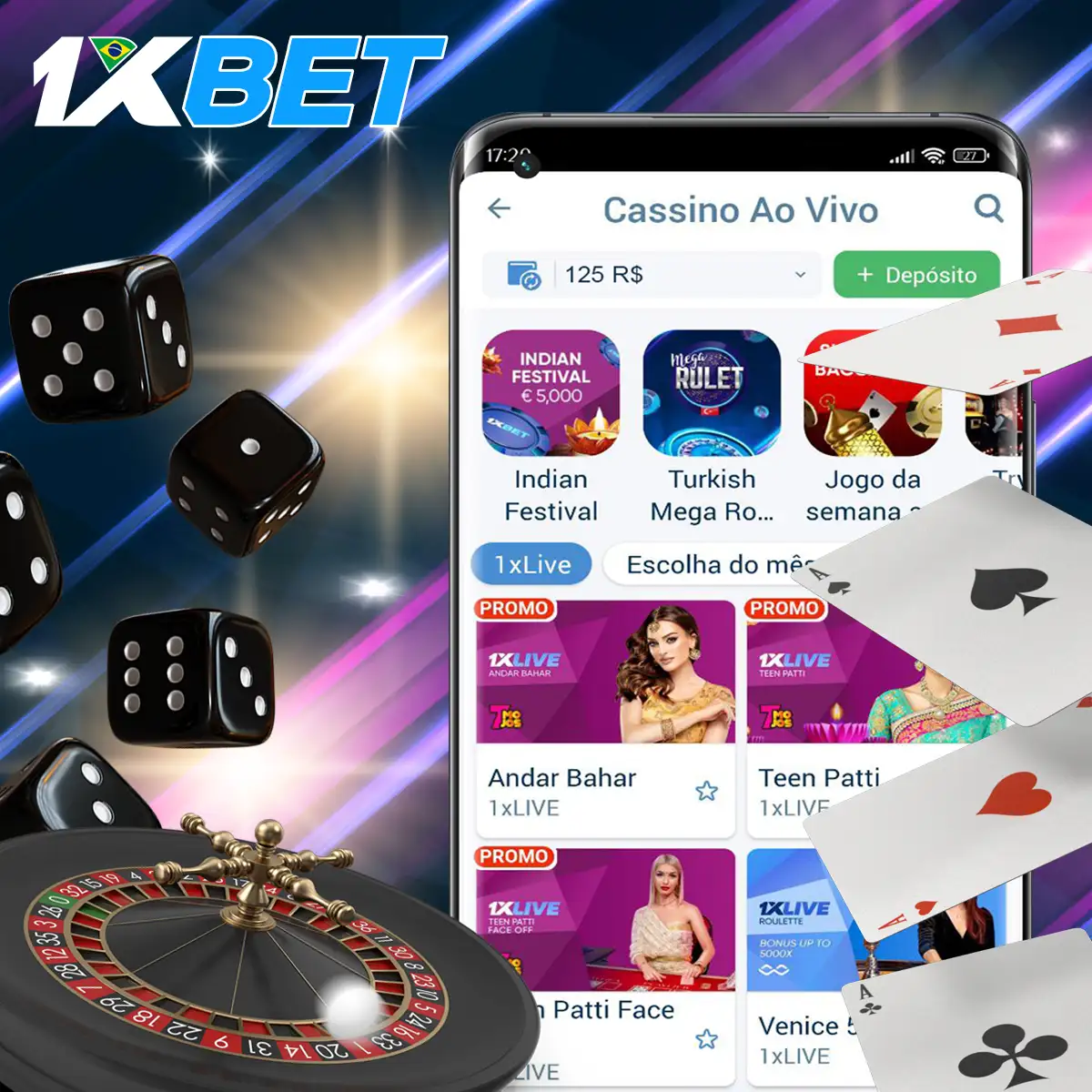 Sobre o jogos Ao vivo na plataforma 1xBet no Brasil.