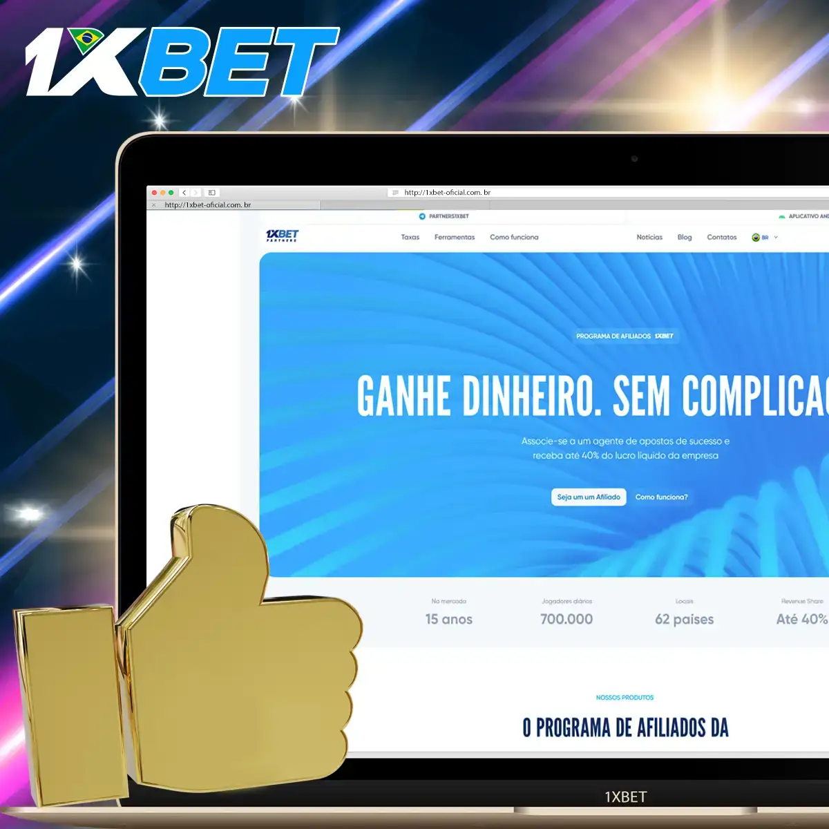 Vantagens da cooperação com 1xBet.