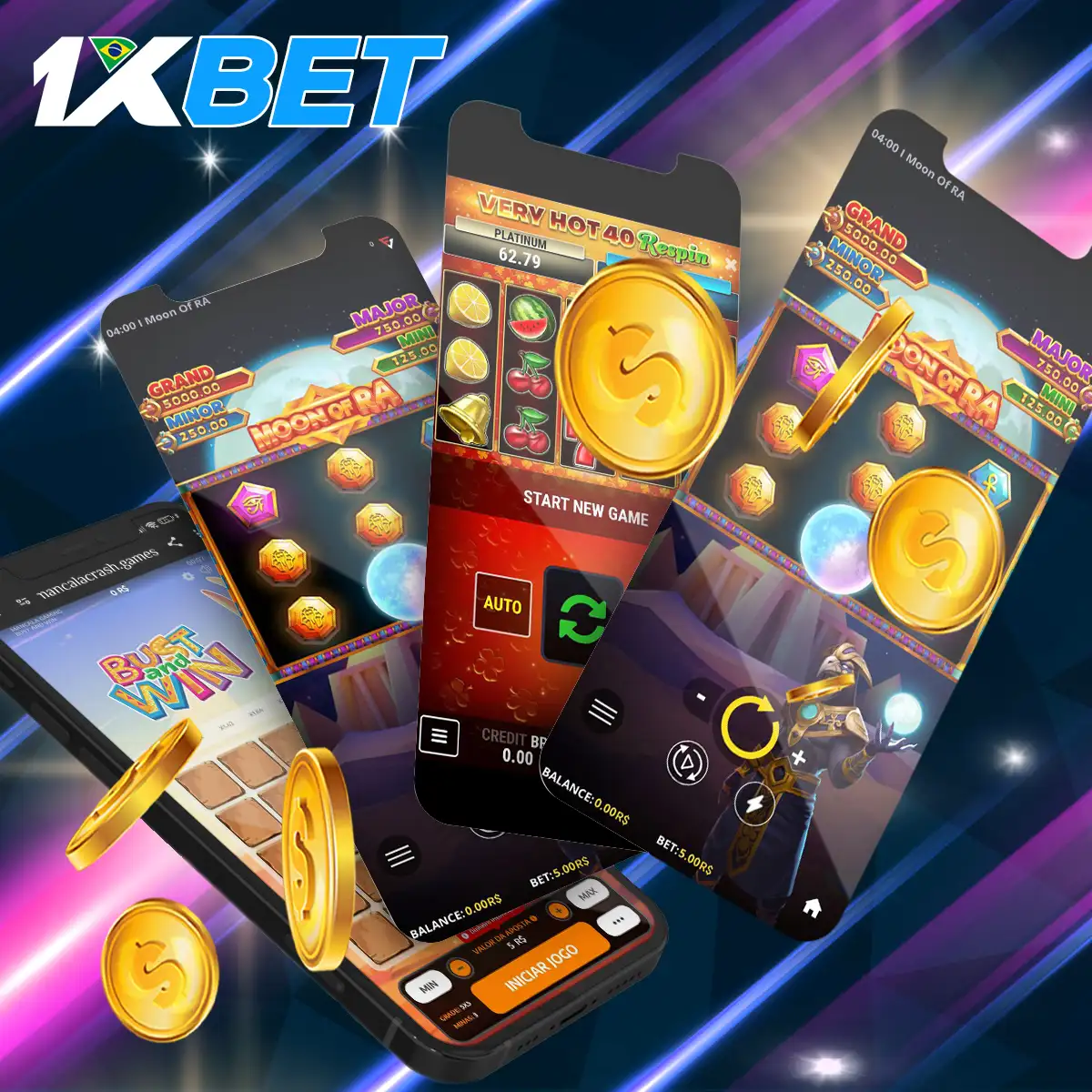 A 1xBet oferece uma vasta seleção de slots.