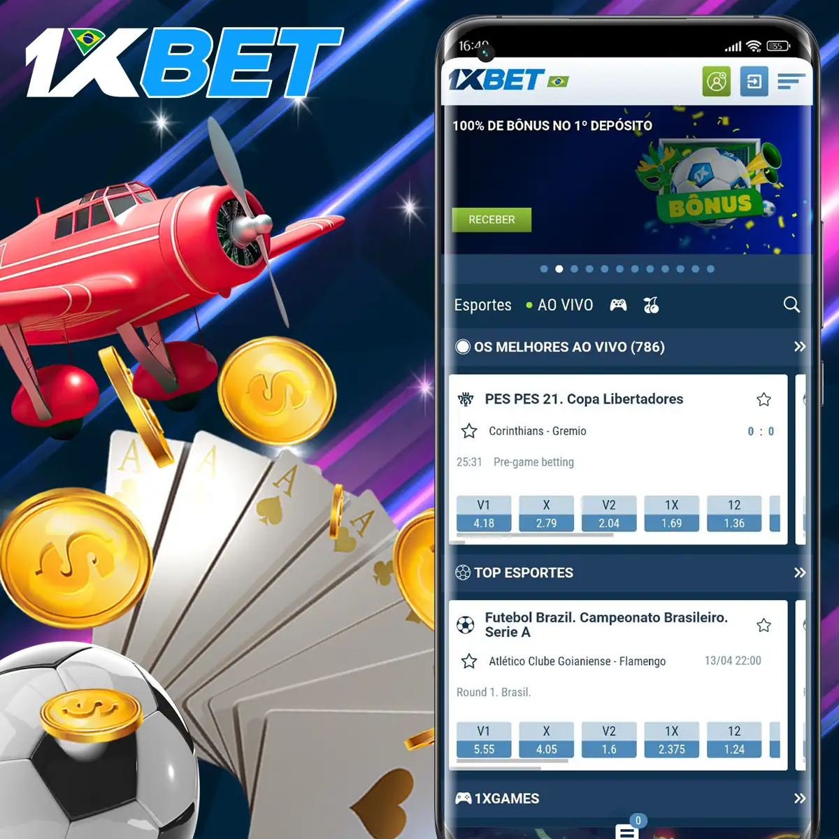 Versão móvel alternativa da 1xBet.